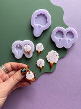 Load image into Gallery viewer, Candy floss domed and engraved mould - Circus moulds for resin jewellery
