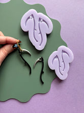 Load image into Gallery viewer, Scythe domed and engraved mould - Halloween moulds for resin jewellery
