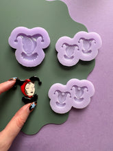 Load image into Gallery viewer, Lady Joker domed and engraved mould - Circus moulds for resin jewellery
