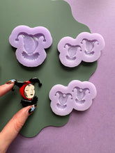 Load image into Gallery viewer, Lady Joker domed and engraved mould - Circus moulds for resin jewellery
