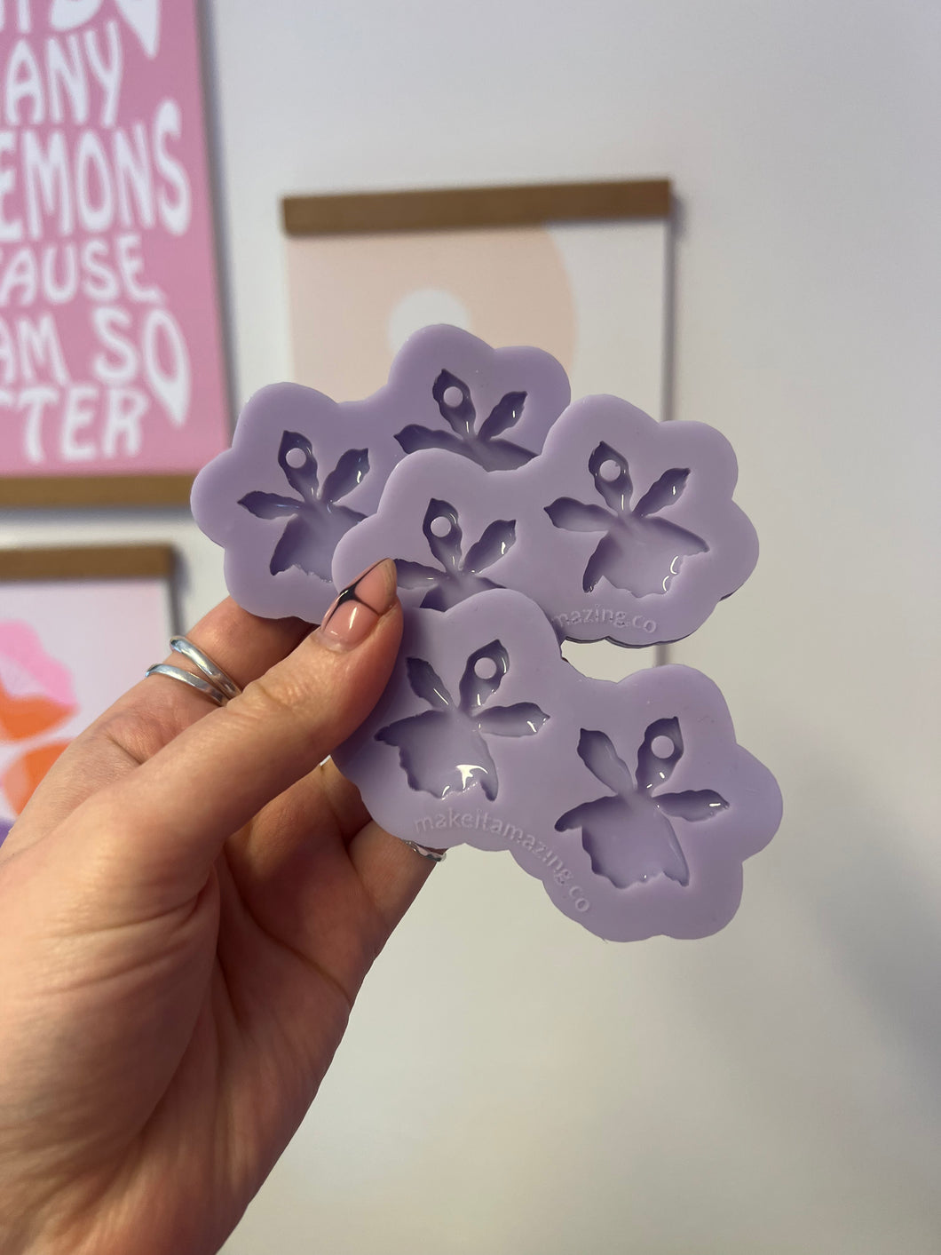 BGRADE domed orchid hoop charm mould