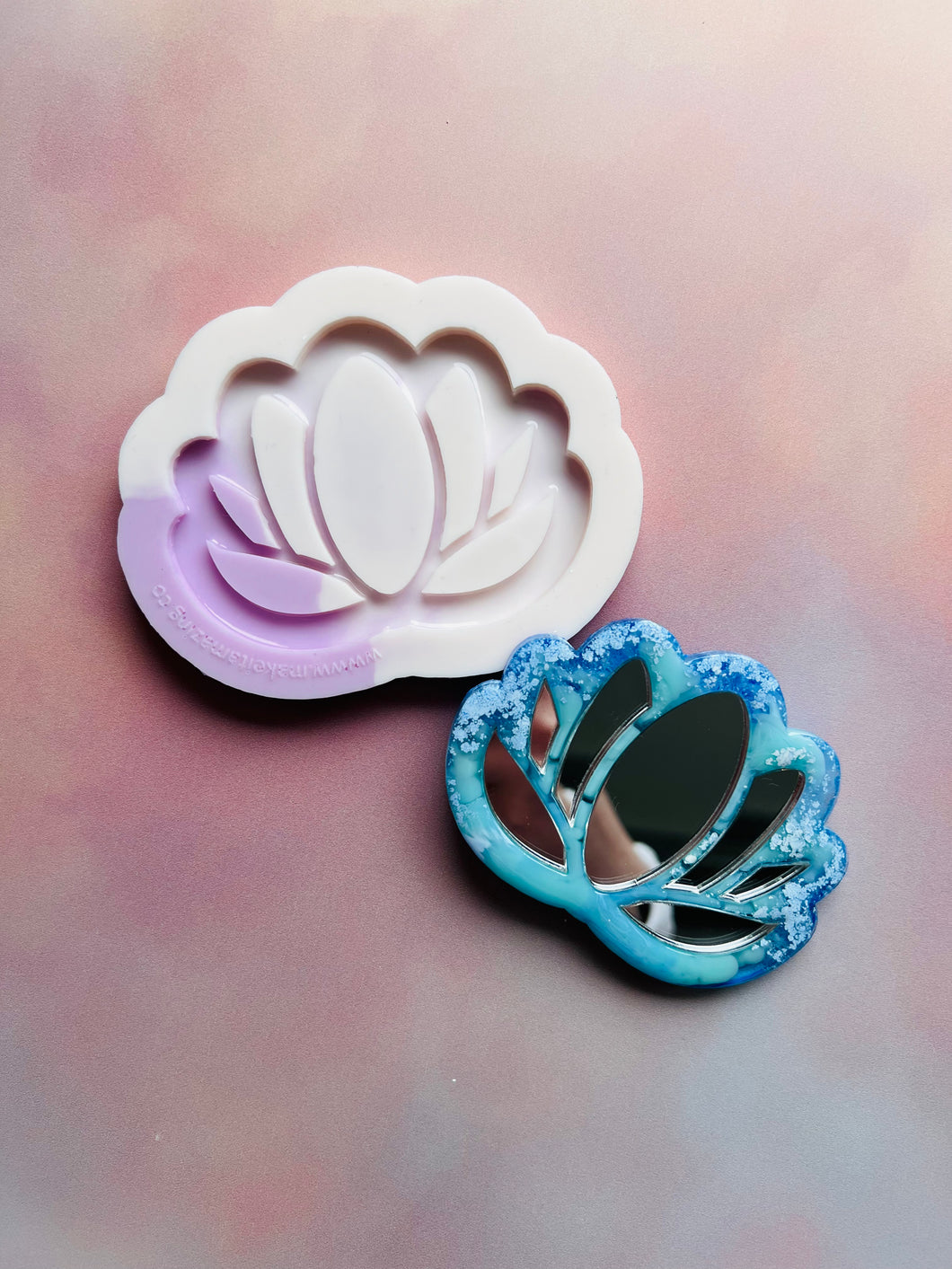 Lotus flower pocket mirror mould