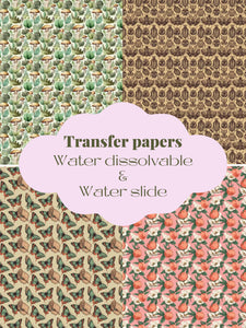 Cottage core transfer papers - peach