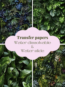 Jungle leaf botanical transfer sheets