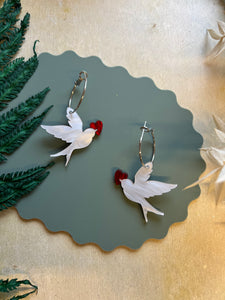 Lovers swallow earrings