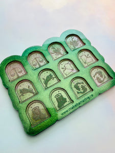Astrology zodiac arch earring mould set