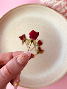 Small pressed roses