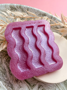 Wavy clip hair clip silicone mould - domed effect