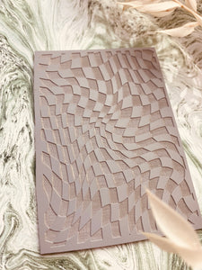 Wavy chequerboard rubber texture mat