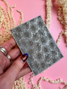 Hibiscus flower texture mat for clay