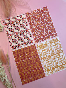 Floral leopard design transfer papers