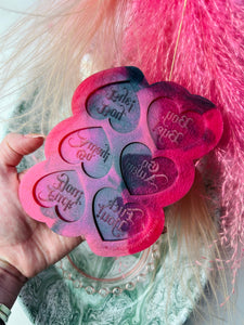 Large F*ck you, boy bye, go away heart mould - valentines mould