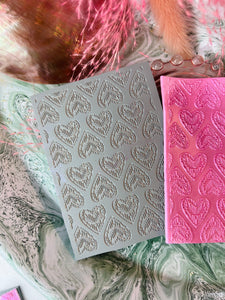 Scandi heart repeat valentines texture mat