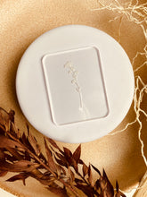 Load image into Gallery viewer, Floral sprig debossing stamp for polymer clay style B
