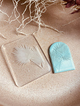 Load image into Gallery viewer, Palm fan debossing stamp for polymer clay
