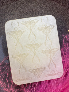 Botanical luna moth debossing stamp - large