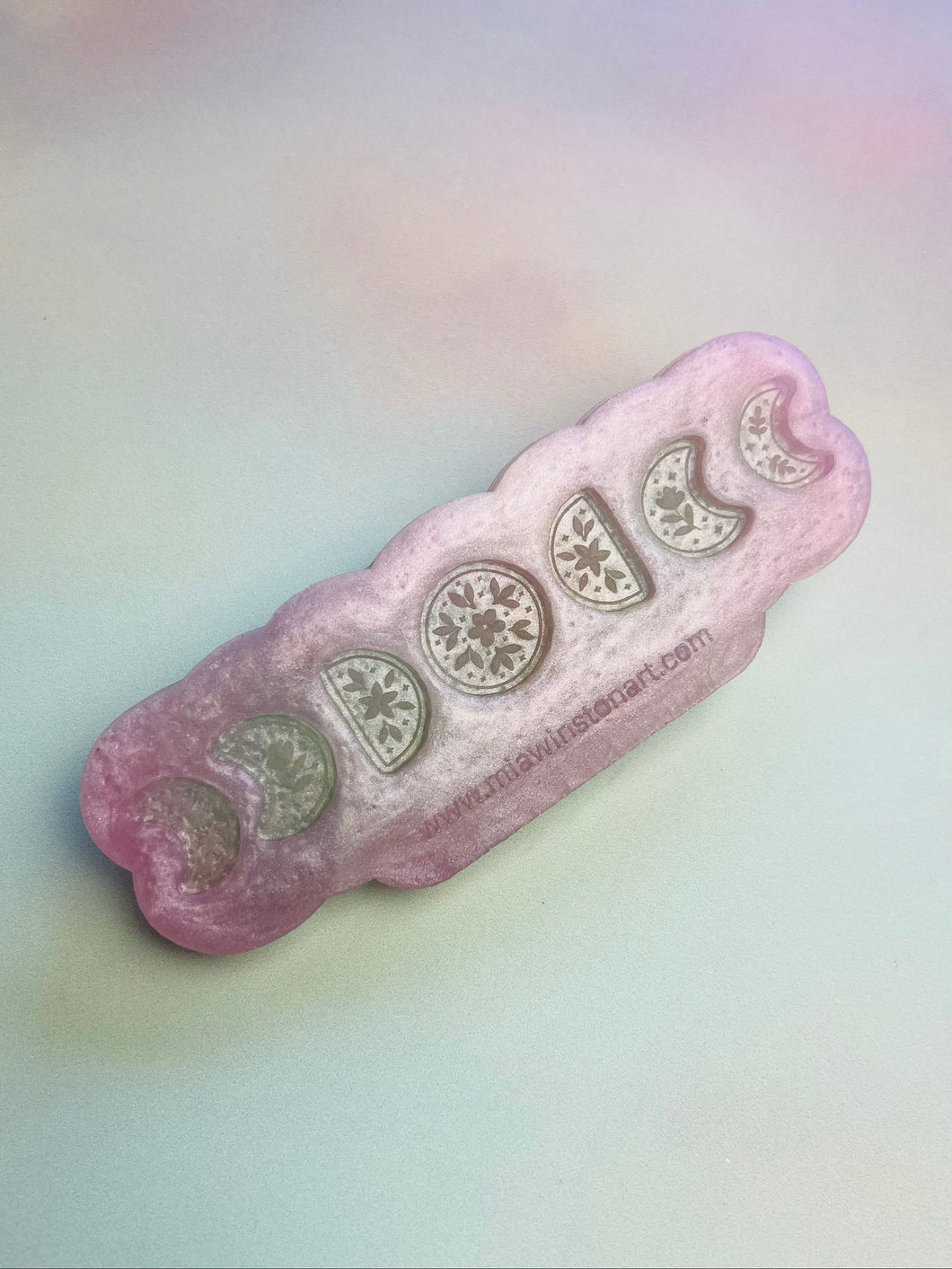 Floral moon phase silicone mould
