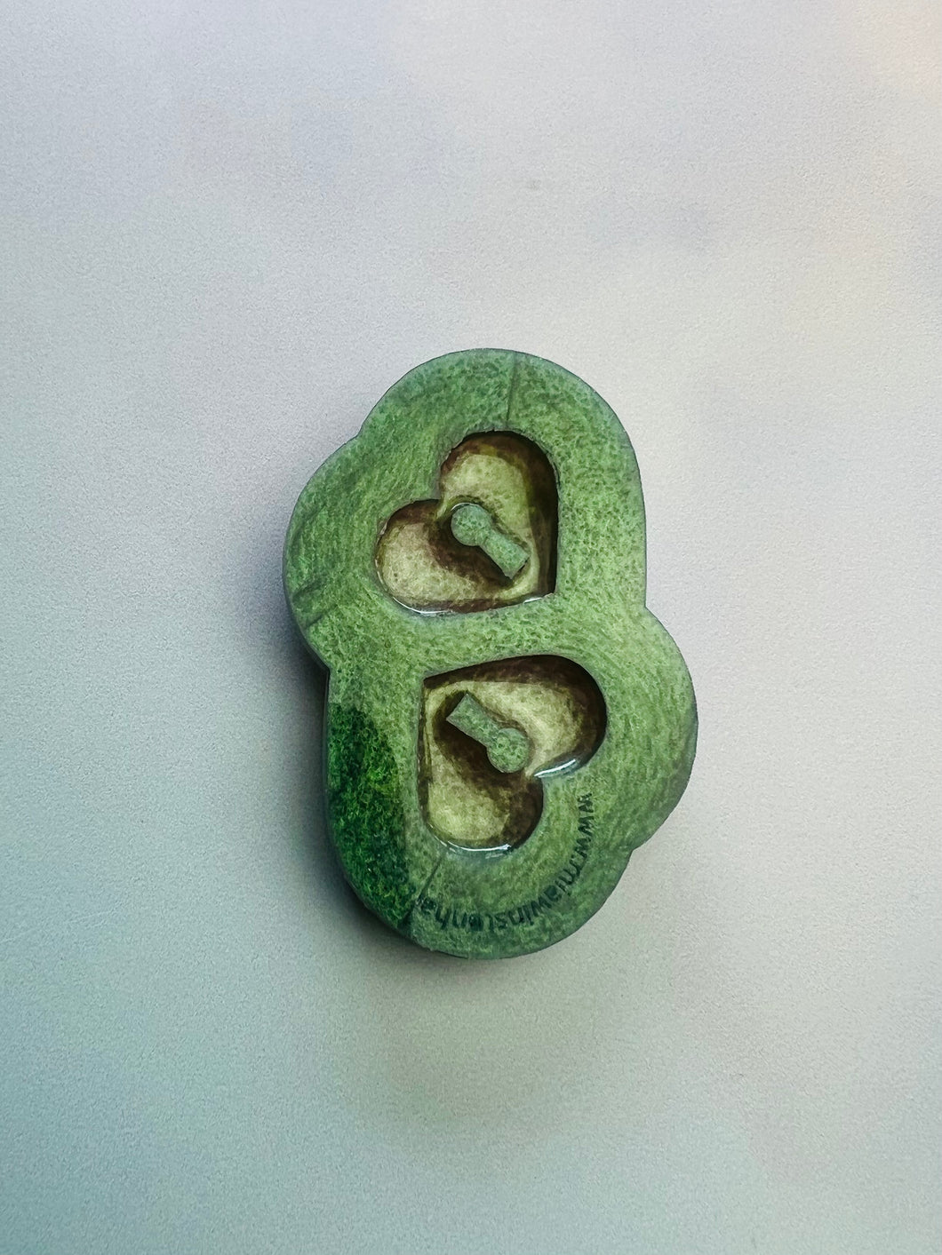 Heart lock pre domed silicone mould