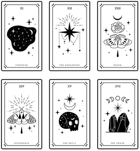 Tarot card polymer clay debossing stamps