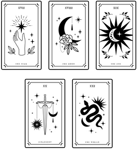 Tarot card polymer clay debossing stamps
