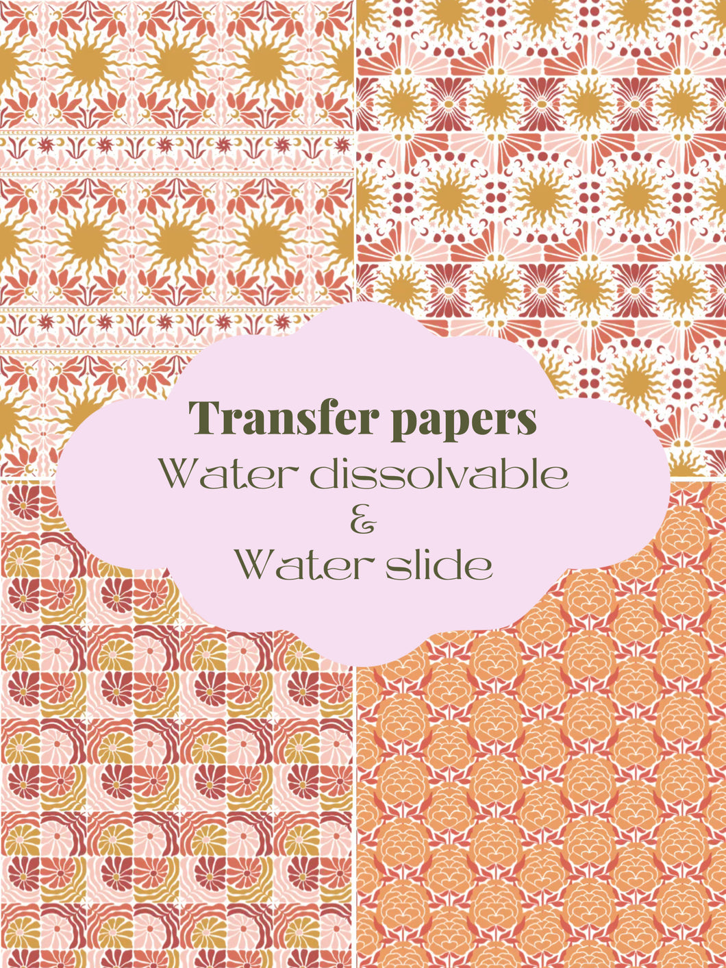 Autumnal suns transfer papers