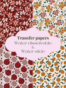 Warm fruits transfer papers