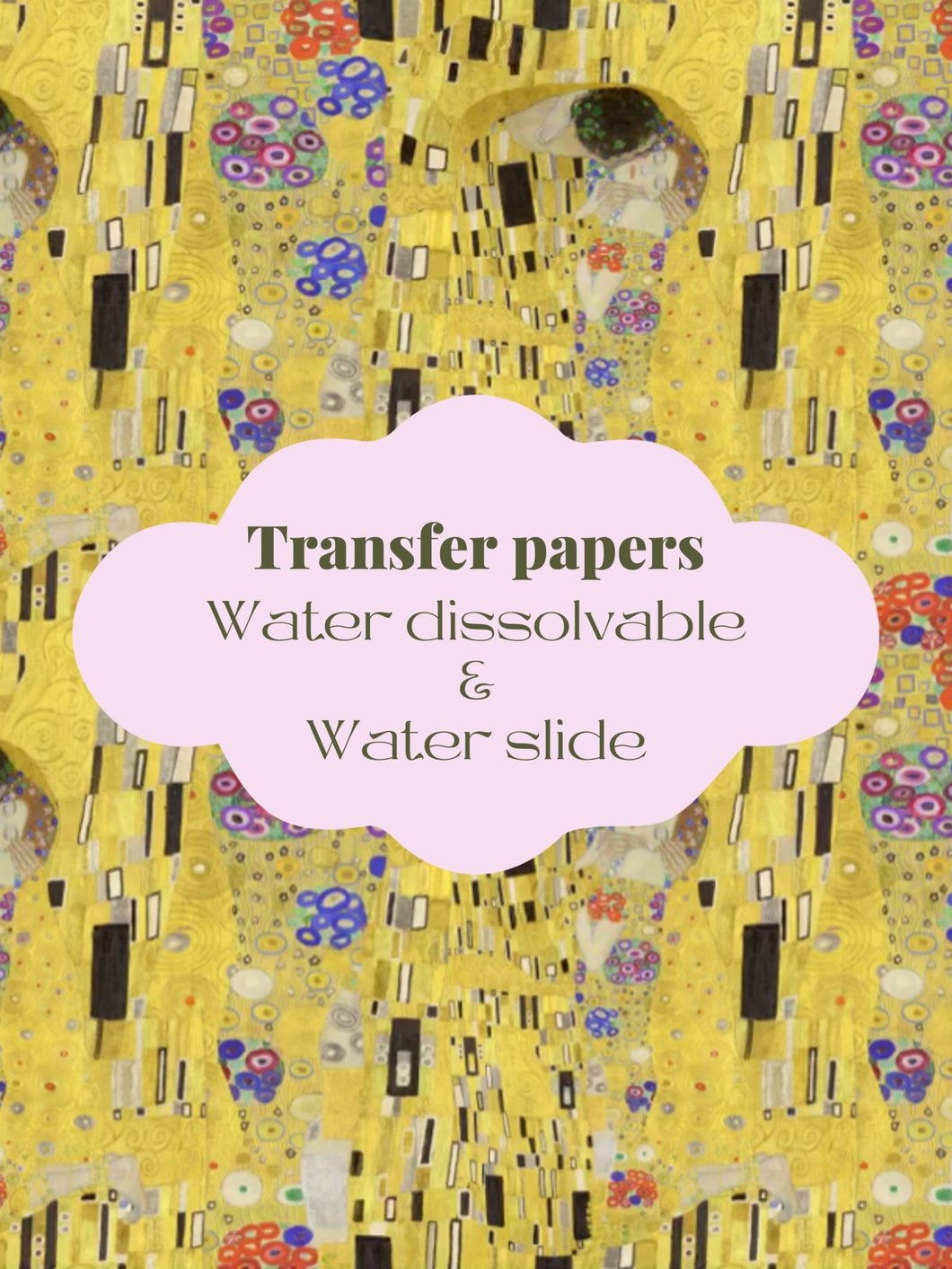 Klimt the kiss transfer paper